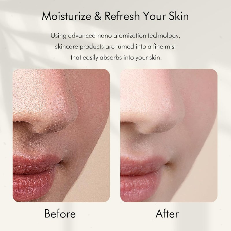 Microtree Nano Facial Sprayer High Pressure, Oxygen Facial Machine Rechargeable Fine Mister Portable Facial Steamer Mist for Face Hydrating Skin Care Facial SPA at Home - Image 4